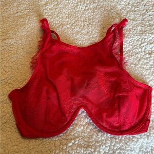 Victoria's Secret Red Lace Full Coverage Underwire Bralette